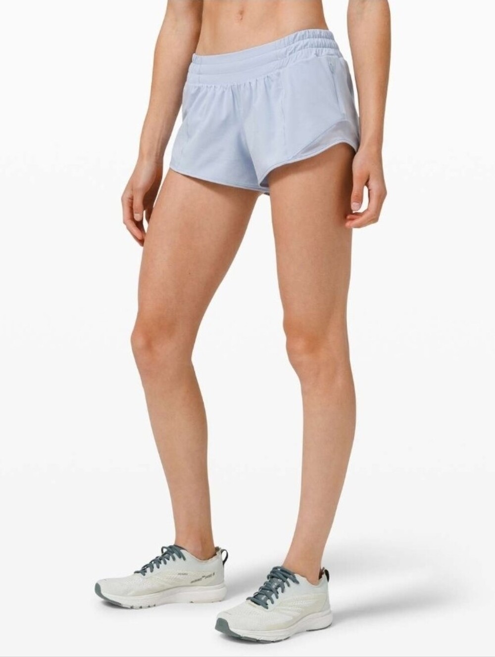 Lululemon Hotty Hot 2.5" Blue Linen Sz 12 🩵